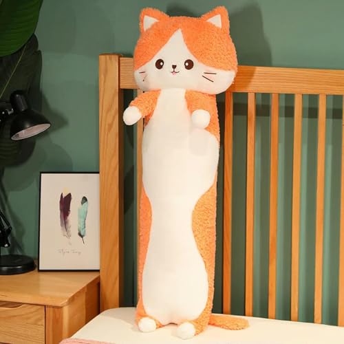 QhBdjx Happy Cat Plüsch Kissen Niedliche Katze Tier Plüsch Puppe Soft Kawaii Kinder 120cm 2 von QhBdjx