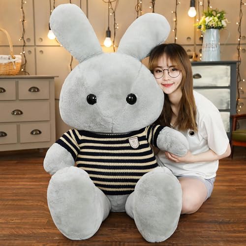 QhBdjx Kawaii Hase Plüschtiere, weiche Tierpuppen für Mädchen Geburtstagsgeschenke 80cm 1 von QhBdjx