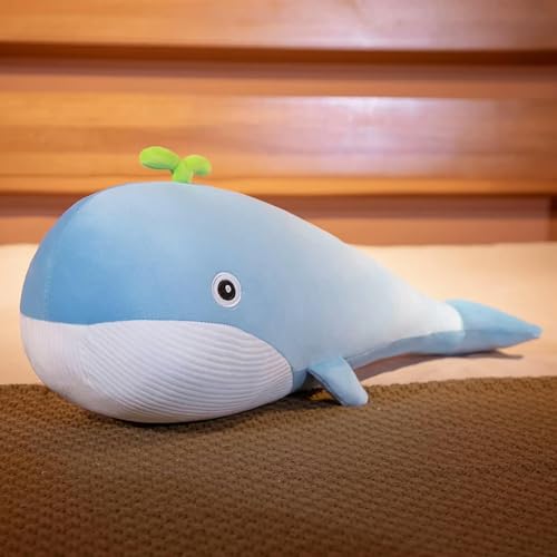 QhBdjx Niedliche Blauwal Plüschtiere Niedliche Tiere Hai Puppen Plüsch Fisch Spielzeug Kinder Mädchen Geburtstagsgeschenke 120cm 2 von QhBdjx