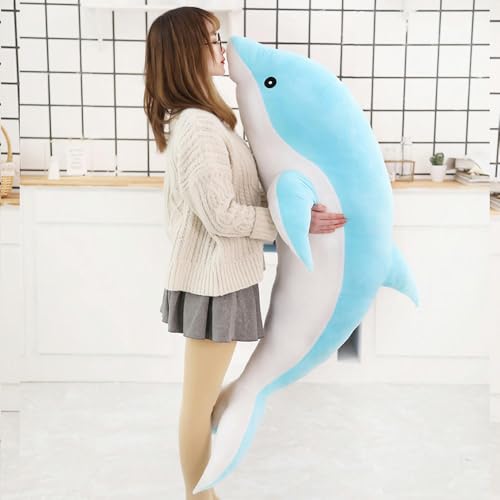 QhBdjx Niedliche Delfin Puppe Tier Plüschtier weiches Kissen Kinder Mädchen Geburtstagsgeschenk 120cm 1 von QhBdjx