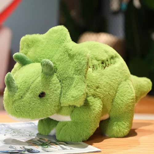 QhBdjx Niedliche Dinosaurier Triceratops Plüschtiere Niedliche Puppen Weiche Umarmungskissen Kinder Junge Geschenke Geburtstagsgeschenke 28cm 4 von QhBdjx