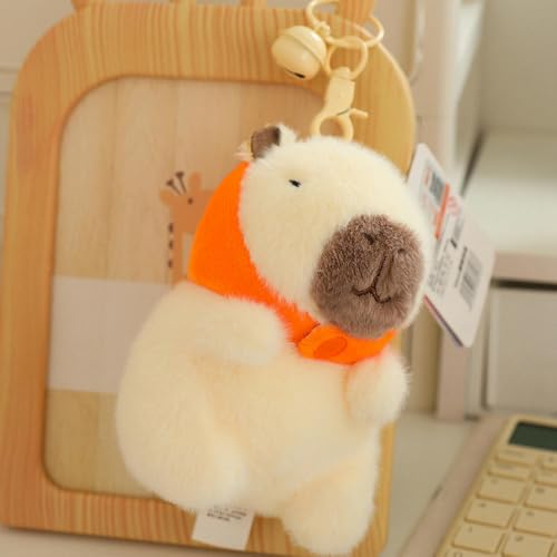 QhBdjx Niedliche Plüsch Anhänger Erdbeere Capybara Rucksack Ornament Geburtstagsgeschenk für Mädchen 12cm 2 von QhBdjx