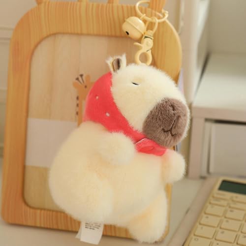 QhBdjx Niedliche Plüsch Anhänger Erdbeere Capybara Rucksack Ornament Geburtstagsgeschenk für Mädchen 12cm 3 von QhBdjx