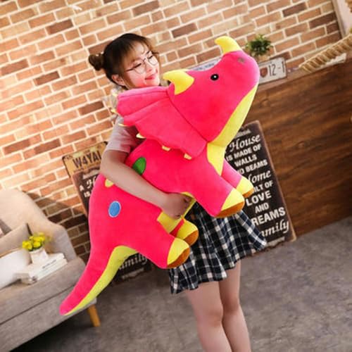 QhBdjx Niedliche Triceratops Puppe Plüsch Puppe Cartoon Dinosaurier Kissen Puppe Kinder Geburtstagsgeschenk Junge Mädchen 120CM 3 von QhBdjx