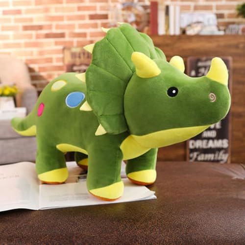 QhBdjx Niedliche Triceratops Puppe Plüschpuppe Cartoon Dinosaurier Kissen Puppe Kinder Geburtstagsgeschenk Junge Mädchen 100CM 2 von QhBdjx