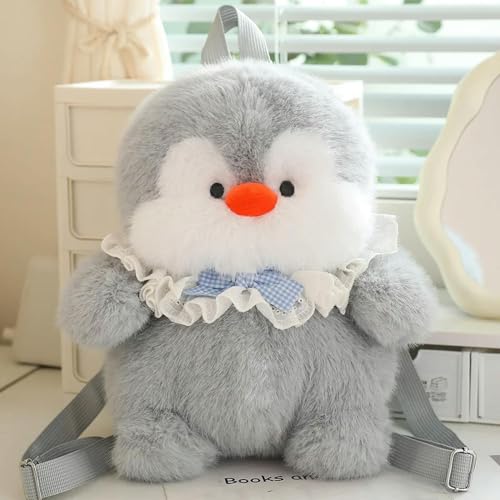 QhBdjx Pinguin Plüsch Rucksack Kawaii Plüschtier Puppe Soft Tasche Kindertasche Umhängetasche Mini Taschen Geschenke für Freundin 35cm 4 von QhBdjx