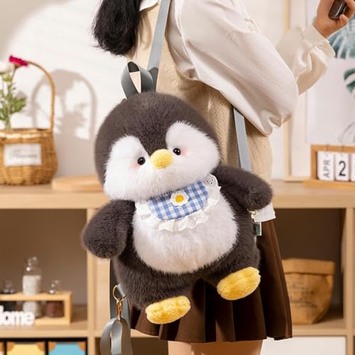 QhBdjx Pinguin Rucksack Rucksack Mädchen Puppe niedliche Plüsch Pinguin Puppe Ragdoll Schultasche Kinder Geburtstagsgeschenk 45CM 2 von QhBdjx