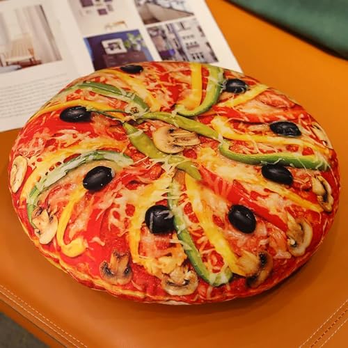 QhBdjx Pizza Form Kissen 3D Riesen Lebensmittel Plüsch Kissen Kissen Plüsch Tier Spielzeug Kinder Geburtstagsgeschenk 40CM 10 von QhBdjx