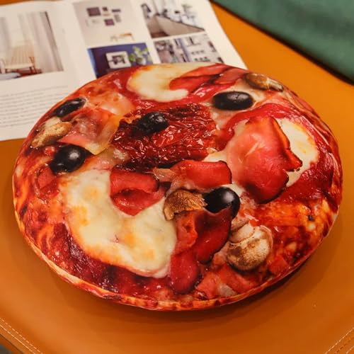 QhBdjx Pizza Form Kissen 3D Riesen Lebensmittel Plüsch Kissen Kissen Plüsch Tier Spielzeug Kinder Geburtstagsgeschenk 40CM 2 von QhBdjx