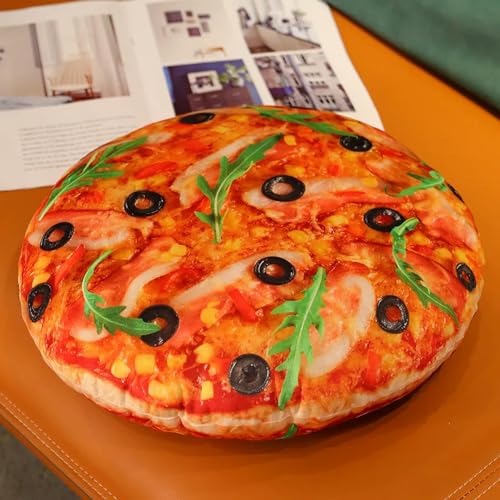 QhBdjx Pizza Form Kissen 3D Riesen Lebensmittel Plüsch Kissen Kissen Plüsch Tier Spielzeug Kinder Geburtstagsgeschenk 40CM 3 von QhBdjx