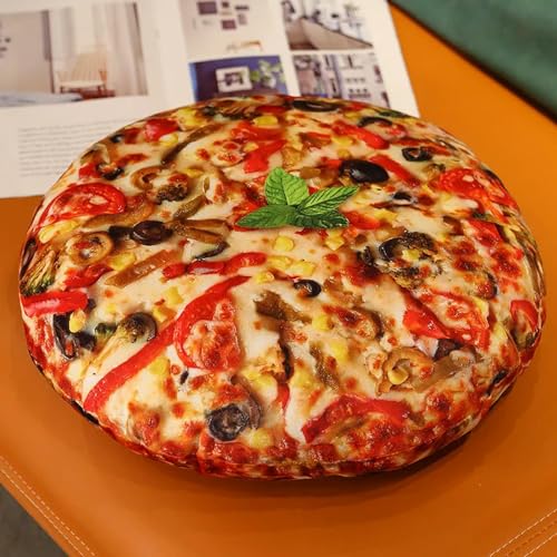 QhBdjx Pizza Form Kissen 3D Riesen Lebensmittel Plüsch Kissen Kissen Plüsch Tier Spielzeug Kinder Geburtstagsgeschenk 40CM 6 von QhBdjx