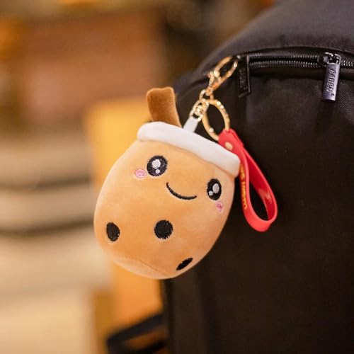 QhBdjx Plüschtiere Kawaii Bubble Tea Plüsch Anhänger Niedliches Plüsch Tier Soft Niedliches Essen Milch Tee Rucksack Anhänger Geburtstagsgeschenk 10cm A von QhBdjx