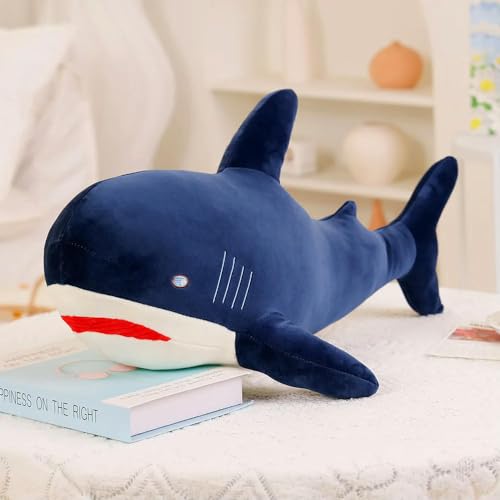 QhBdjx Riese Blauer Hai Plüsch Spielzeug Kissen Wal Hai Plüsch Marine Tier Geburtstagsgeschenk Junge Mädchen Zimmer Dekoration 100cm 2 von QhBdjx