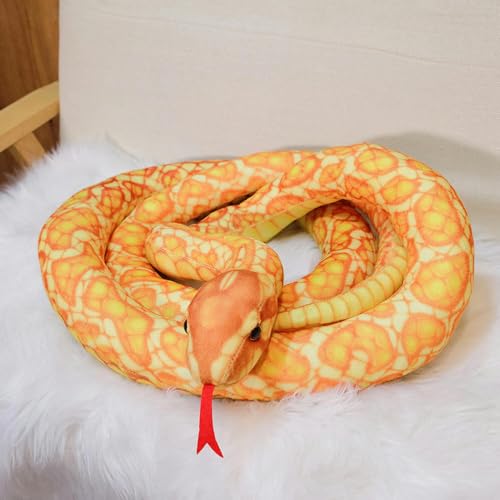 QhBdjx Schlangenpuppe Plüschtier Puppe Kissen Python große Schlangenpuppe Kinder Geburtstagsgeschenk 110CM 1 von QhBdjx