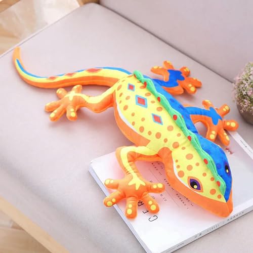 QhBdjx Tier Bunte Gecko Eidechse Plüschtier hochwertiges Tier Puppe Kissen für Kinder Geburtstagsgeschenke 120cm 1 von QhBdjx