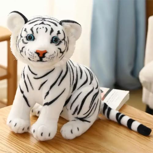 QhBdjx Tiger Plüschtier, weiches Tierkissen, Kindergeburtstag und Weihnachtsdekoration Geschenk 23cm 2 von QhBdjx