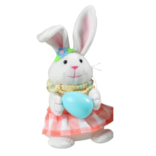 Qhpnunhq 1 STÜCK Ostern Leuchtendes Kaninchen-Ornament Puppe Elfenzwerg mit LED-Lichtdekorationen für Zuhause 2024 Kindergeschenke Tischplatte Langlebig Einfach zu Bedienen A von Qhpnunhq