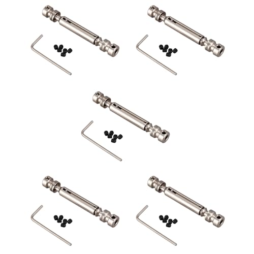 Qhpnunhq 5 x Universal-Getriebe-Zubehör-Set aus Metall für hintere zentrale Antriebswelle für Fy-01/02/03/04/05 12428 12423 12628 Rc von Qhpnunhq