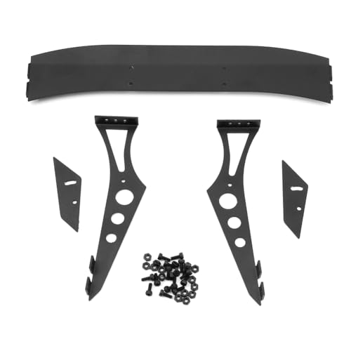 Qhpnunhq Heckspoiler-Kit aus Metalllegierung, RC für 1/10 RC TT02 TT01 HSP94123 94122 FWO6 LC PTG PTG2, Schwarz von Qhpnunhq