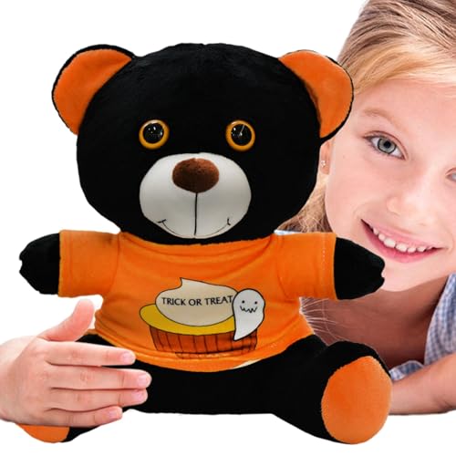 Adorable Bear Plush Doll - Soft and Cuddly Cartoon Halloween Stuffed Bear Toy for Kids | Cozy Plush Material Stuffed Animal, Cartoon Bear Plush for Living Room, Bedroom, Couch, and Game Room Decor von Qhvynpo