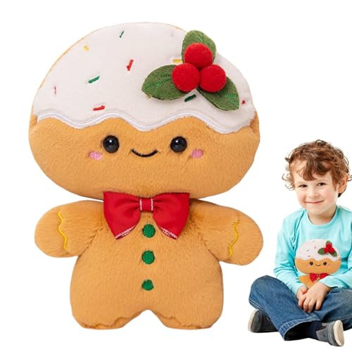 Gingerbread Man Plush | Christmas Plush Doll | Cute Gingerbread Plush Toy, Stuffed Gingerbread Toy, Gingerbread Throw Pillow, Plush Decorations, Gingerbread Home Decor Plush, Holiday Gingerbread Doll von Qhvynpo