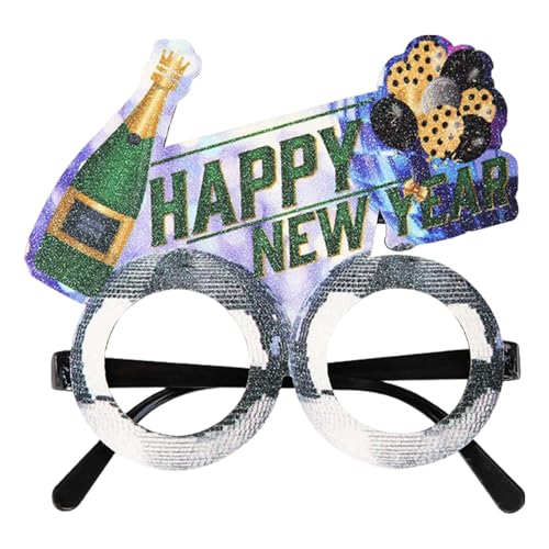 Qhvynpo 2025 Glasses New Year's, Funny Glasses Decoration, New Year's Eyeglasses, Creative Costume Glasses, New Year's Glasses, New Year's Supplies For Men, New Year's Supplies For Women von Qhvynpo