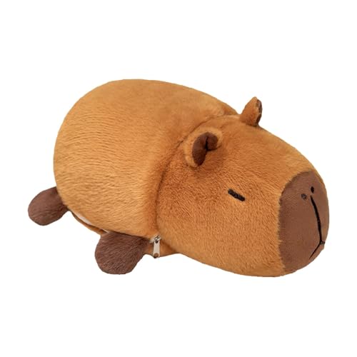 Qhvynpo Capybara Plüschtier, Capybara Plüschkissen | Doppelseitige Transformation Niedliches Capybara-Plüschtier,9,8-Zoll-Capybara-Stofftier für Sofa, Schlafzimmer, Autodekoration von Qhvynpo