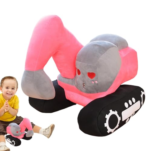 Qhvynpo Excavator Plush, Cute Stuffed Toys, Cartoon Plush Doll, Soft Hugging Body Pillow, Stuffed Plushies Toy, 10 Inch Plush Toy, Kids Plush Doll, Adult Plushie, Vehicle Plush Toy von Qhvynpo