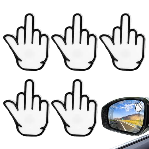 Qhvynpo Gag-Finger-Dekorationen, kreativer Finger-Saugnapf - Neuartige Fingerornamente aus Acryl,Heimdekoration, 5 lustige Accessoires für Türen, Fenster, Autos von Qhvynpo