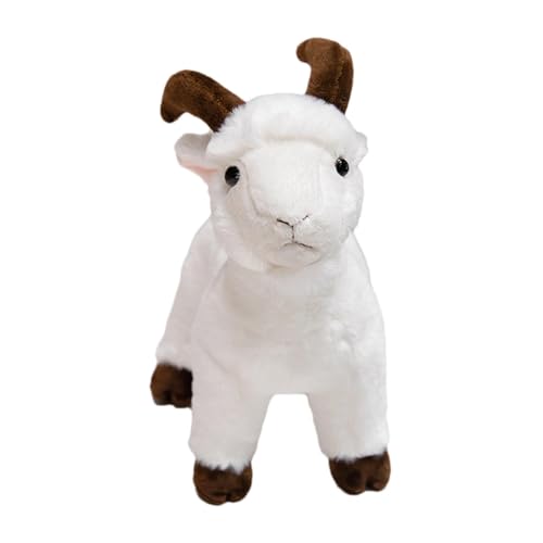 Qhvynpo Goat Stuffed Animal, Plush Animal Pillow, Stuffed Goat Doll, Cute Plushie, Soft Decorative Plushie, Stuffed Animal Plush, 11.8 Inch Goat Plush, Goat Stuffed Toy von Qhvynpo