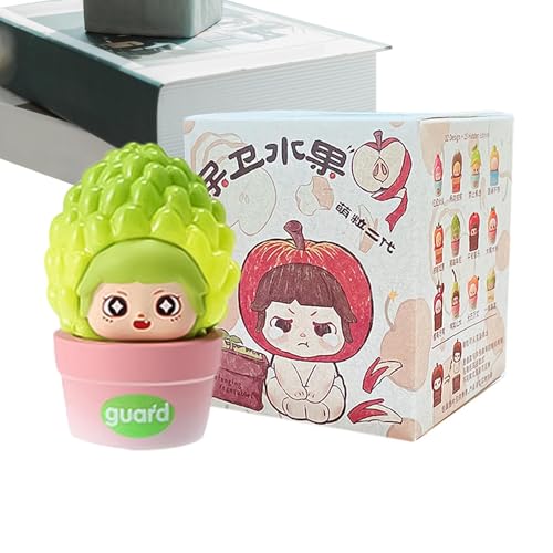 Qhvynpo Kleine Comicfigur, Comicfigur, entzückende Figur, Guard Fruit Series Cartoon Granules Niedliche Figur Puppe für Mädchen Desktop-Dekorationen von Qhvynpo