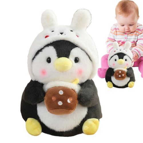 Qhvynpo Penguin Plushie Cartoon Doll | Penguin Stuffed Animal Plush Toy | Soft Penguin Plush Pillow, Cuddly Penguin Plush for, Penguin Plush Pillow Doll, Penguin Plush Toy for Bed Decor von Qhvynpo