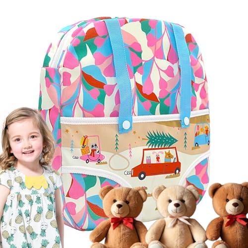 Qhvynpo Puppenrucksack, America-Puppenhalter, vordere Aufbewahrungstaschen für Puppenhalter - für Puppen, lustiges Babydoll-Zubehör, vordere Aufbewahrungstaschen für Puppen America Doll von Qhvynpo