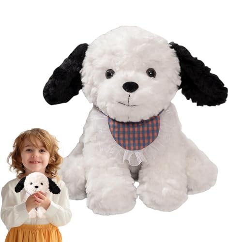 Qhvynpo Scarf Accessory Dog Stuffed Animal, Soft and Huggable Plush Dog Doll, Sturdy Construction Sofa Plush Toy, Easy to Use Small Stuffed Dog for Home Design and Decorations von Qhvynpo