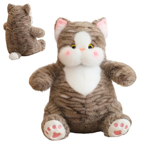 Qhvynpo Stuffed Animals, Adorable Design Toy Cat, Versatile Use Realistic Cat, Bobo Cat Plush Doll 25x20cm/9.84x7.87 Inches for Adults Kids & Girls Plush Toy von Qhvynpo