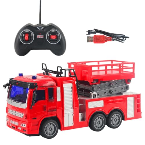 Qhvynpo Toddler Fire Truck Toys, Fire Truck Car Set for, Children's Fire Truck Car Set with Lighting Effects, Perfect for Home, School, and Kindergarten Play von Qhvynpo