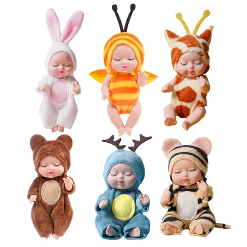 Silikon Wiedergeborene Set | Lebensechte Puppen Set | Realistische Babypuppen Kits für Babypuppe Reborn Puppenzubehör Set, Ultra weiches und bequemes Spielzeug für o Geschenke von Qhvynpo