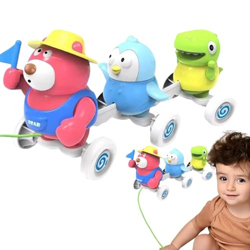 Süßes Tierspielzeug | Push-Pull-Spielzeug | Tierspielzeug, Bezauberndes Tierauto für Kinder, Push-Pull-Tierspielzeug, preisgekröntes interaktives Spielzeug, musikalisches Schaukelspielzeug für Kinde von Qhvynpo