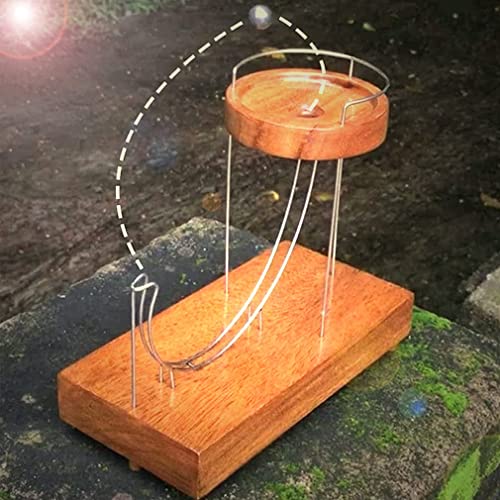 QiHhhh Kinetic Art-Rolling Ball Perpetuum Mobile Machine, Perpetual Motion Running Marble Machine FüR Tischdekoration, Holzskulptur BüRo Zuhause Schreibtisch von QiHhhh