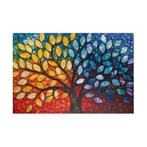 Puzzle 300 Teile Erwachsene Farbiges Glas Baum des Lebens 40 x 28 cm Puzzles für Erwachsene Pädagogisches Spiel Herausforderung Spielzeug Impossible Puzzle 300 Teile Puzzles Puzzle 300 Teile Erwachsene Farbiges Glas Baum des Lebens 40 x 28 cm Puzzles für Erwachsene Pädagogisches Spiel Herausforderung Spielzeug Impossible Puzzle 300 Teile Puzzles von QiHon
