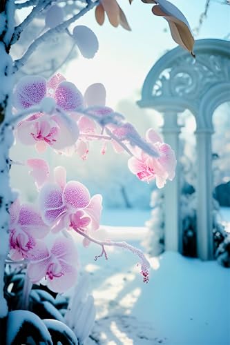 Puzzles für Erwachsene 700 Teile, Butterfly Orchid Snow Day Artwork Puzzle 52 x 38 cm, Bunte DIY-Puzzles für Heimdekoration Familienpuzzle für Einsteiger und Kinder Puzzles für Erwachsene 700 Teile, Butterfly Orchid Snow Day Artwork Puzzle 52 x 38 cm, Bunte DIY-Puzzles für Heimdekoration Familienpuzzle für Einsteiger und Kinder von QiHon