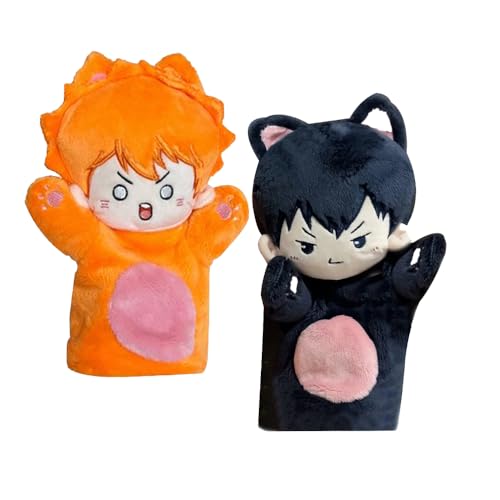 2PCS Haikyuu Handpuppe - 25cm Hinata und Kageyama Plush Figur Hand Puppets Erwachsene Weiche Stoff Figur Anime Geschenke Sammlerstücke von Qiancc