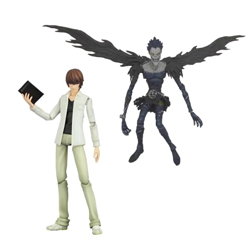 2PCS Light Yagami Figur Statue Ryuk Action Figure Beweglich Anime Charakter Modell Sammlung Desktop Dekoration von Qiancc