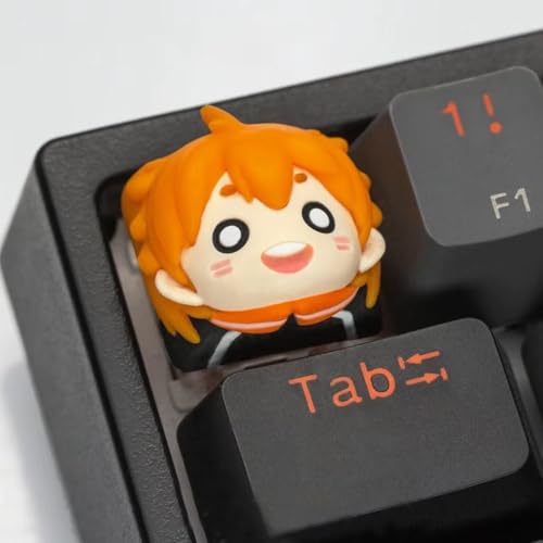 Haikyuu Tastenkappen Anime Esc Custom Tastenkappen Hinata Shoyo Figur Dekoration Kunstharz Tastenkappen Cute Single Keycaps für Cherry Mechanische Tastatu von Qiancc