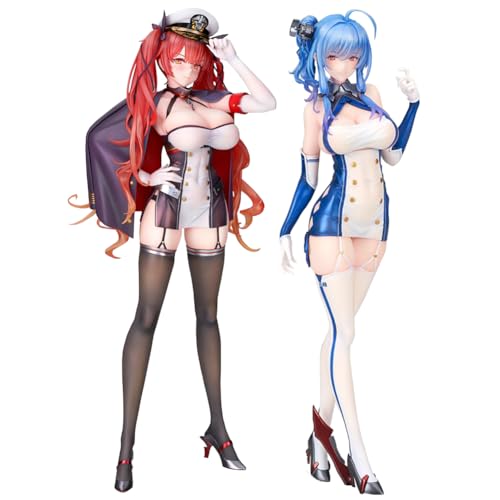 Qiancc 2PCS Azur Lane Figur USS Honolulu/USS St. Louis Figuren Anime Girl Statue PVC Actionfigur 26cm Desktop Modell Ornamente Collectibles Geschenke für Anime Fans von Qiancc