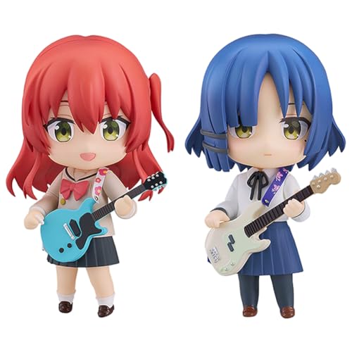 Qiancc 2PCS Bocchi The Rock Figure Yamada Ryo/Kita Ikuyo Figur Skulptur 10cm PVC Statue Cake Topper Dekoration, Auswechselbares Zubehör von Qiancc