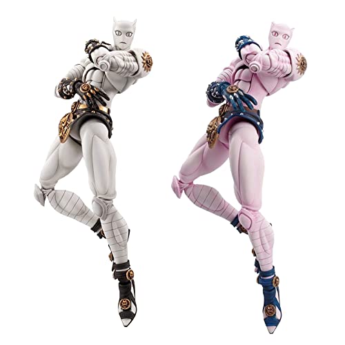 Qiancc 2PCS Killer Queen Actionfigur Anime Figure Kira Yoshikage PVC Modell Sammlerstücke, Beweglich Statue mit Zubehör, Desktop Dekoration von Qiancc