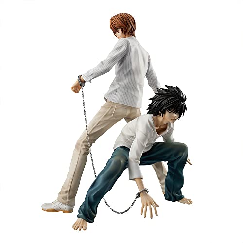 Qiancc 2PCS Light Yagami und L Figur Statue Anime Manga Charakter Modell Handgemachte Sammlerstück Skulptur Display Desktop Dekoration Birthday Gifts für Fans von Qiancc