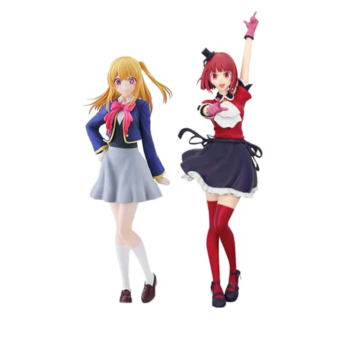 Qiancc 2PCS Oshi no Ko Figuren Hoshino Rubi & Arima Kana Figur Statue Anime Sammelfigur PVC Modell Desktop Decoration Geburtstagsgeschenk für Fans von Qiancc