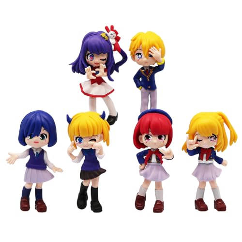 Qiancc 6er Oshi no Ko Figuren, Hoshino Ai Figur Mini Cartoon Figuren Set, 10cm Arima Kana Modell Statue, Sammlerstücke Geschenke für Anime Fans von Qiancc